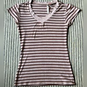 Brown and pinkish cream color top! Size medium.